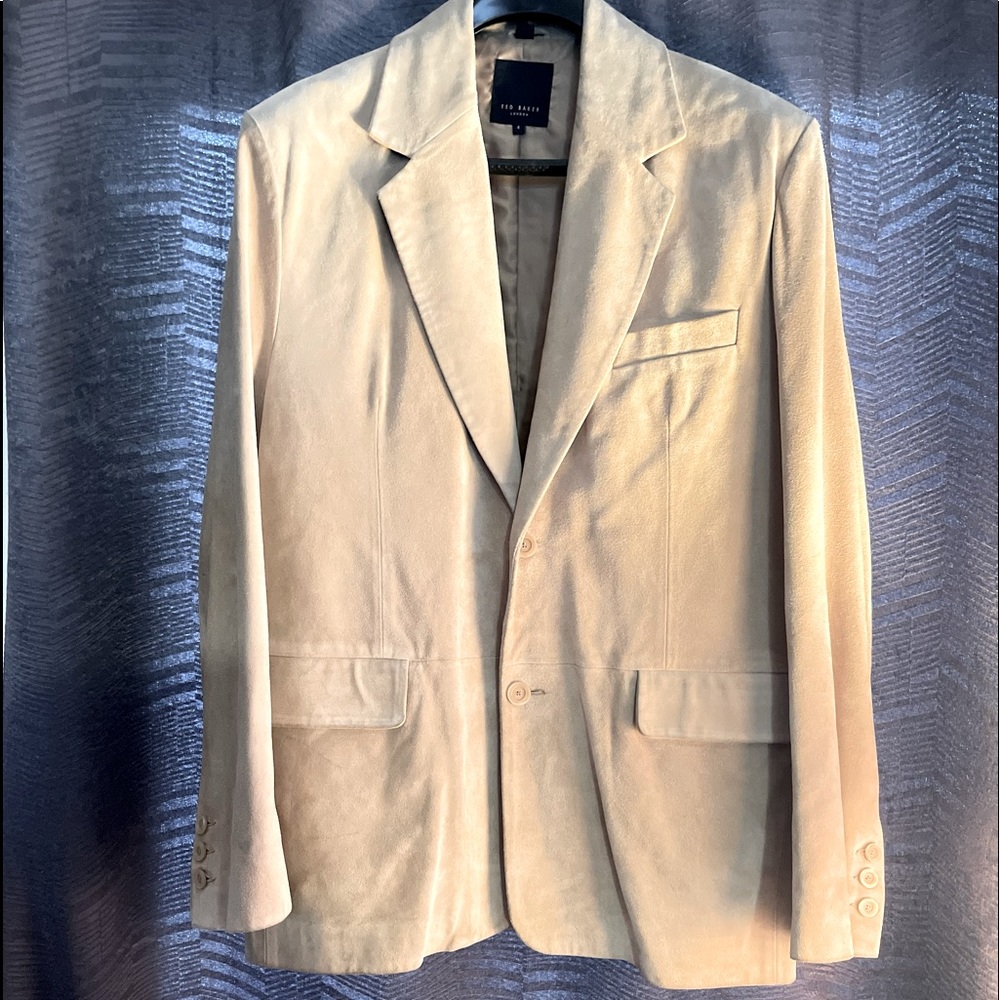 Ted Baker London men’s tan suede blazer